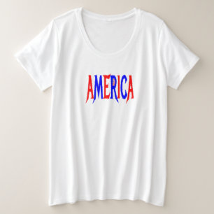 Camiseta AMÉRICA EUA Red White e Blue