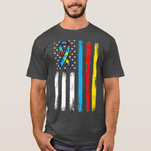 Camiseta America Flag Autism Parents Autistic Child Gift