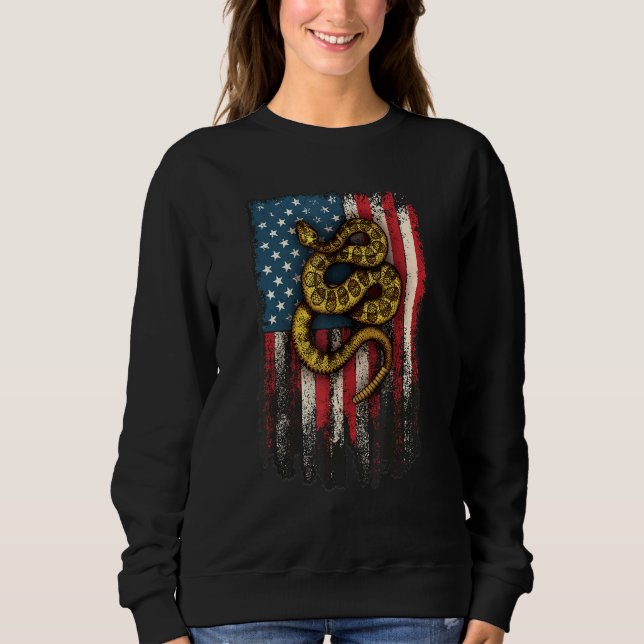 Camiseta América Flag com Rattlesnake (Frente)