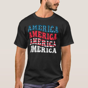 Camiseta America Flag Graphic Funny 4 de julho de Independê