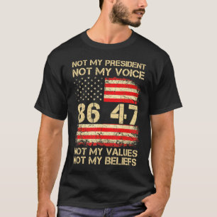Camiseta América Flag resiste não meu presidente anti-trump