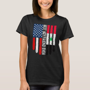 Camiseta América Flag Syria Melhor Namorado da Família Nunc