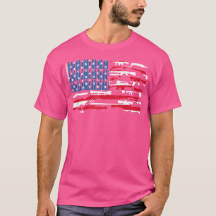 Camiseta América Flag Usa Rifles Murica Libertarian Conserv