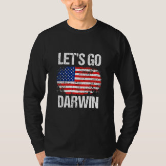 Camiseta America Flag Vintage deixa Darwin ir