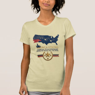 Camiseta América Forte - Poder Elegante, Espírito Na moda