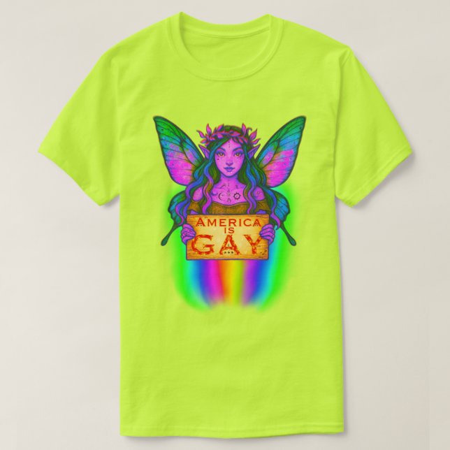Camiseta américa gay (Frente do Design)