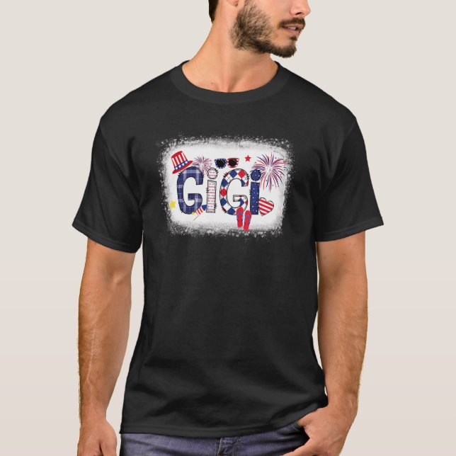 Camiseta América Gigi Chinelos Fireworks Patriotic Gigi 4 (Frente)