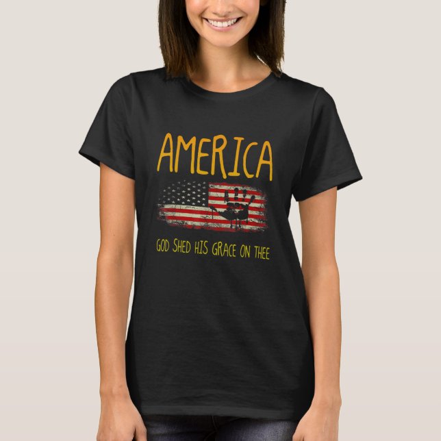 Camiseta America God Shed His Grace on Thee 4th of July Men (Frente)