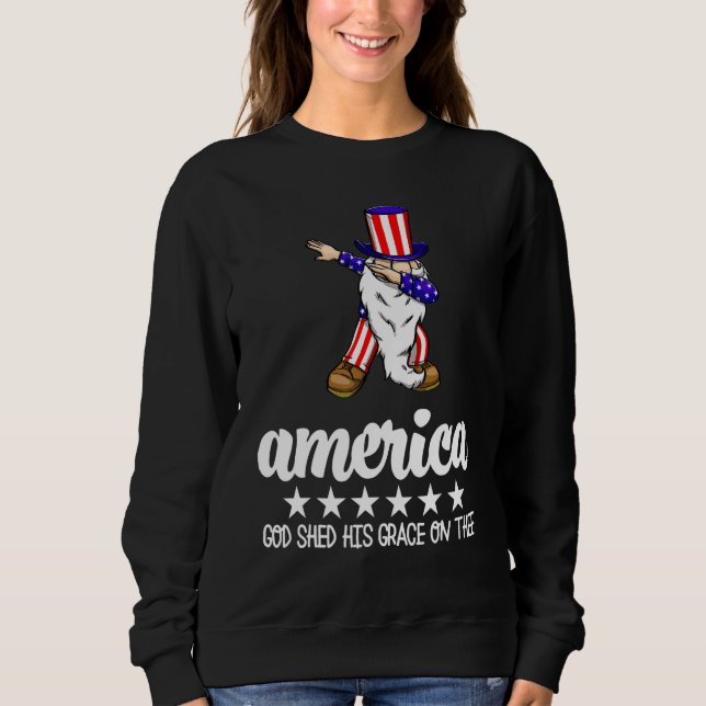 Camiseta America God Shed His Grace On Thee  America Flag L (Frente)