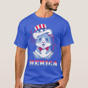 Camiseta América Guiné Hamster Porco EUA Bandeira 4O