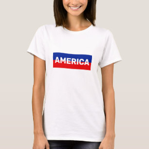 Camiseta America in Blue & Red Stripes