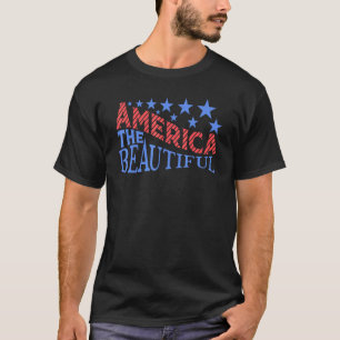 Camiseta América Independência Dia Sinalizador Estrela Bela