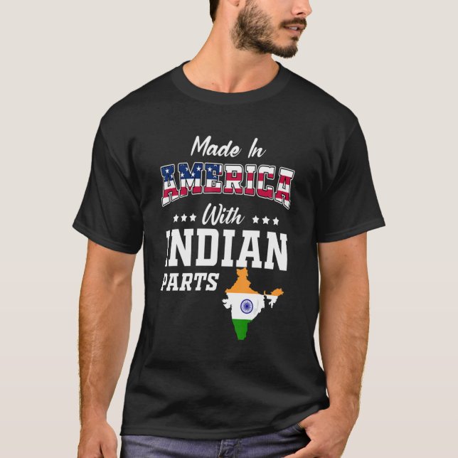 Camiseta América, Índia, Índia, Mapa dos Estados Unidos, Si (Frente)