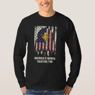 Camiseta America is Worth Fighting for Patriotic Proud Patr