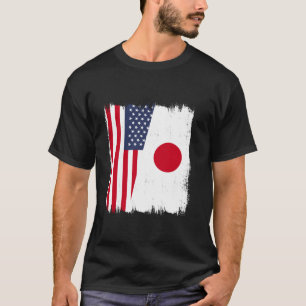 Camiseta America Japan Half Flag Veste EUA - Japonês