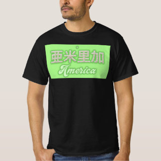 Camiseta America kanji Written with grains of rice
