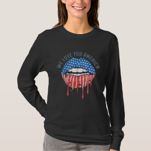 Camiseta América Lábios Sinalizador Que Amamos - Amamos Voc