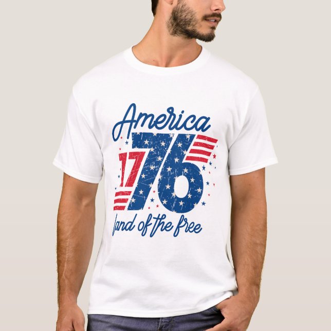 Camiseta America Land Of The Free  (Frente)