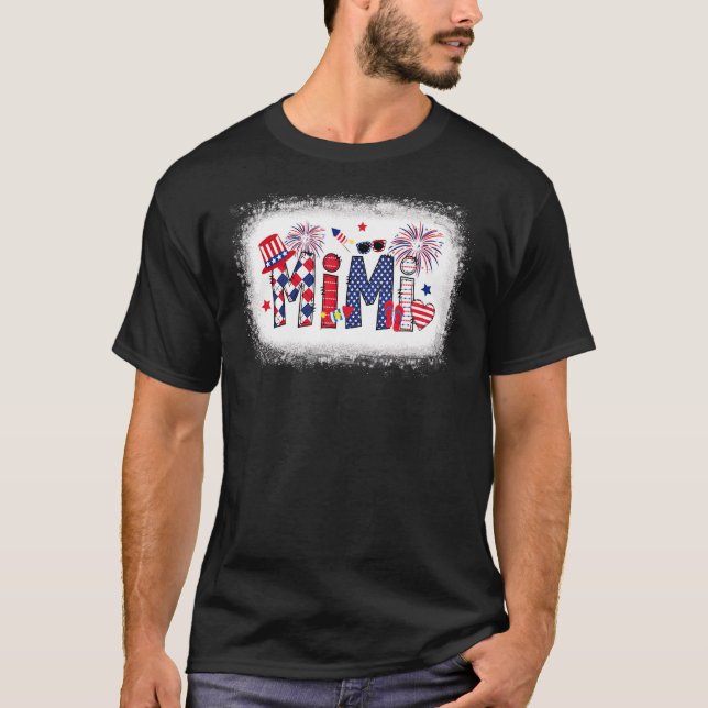 Camiseta America Mimi Chinelos Fireworks Patriotic Mimi 4 (Frente)