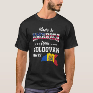 Camiseta América Moldávia Partes Moldávia Mapa dos EUA Band