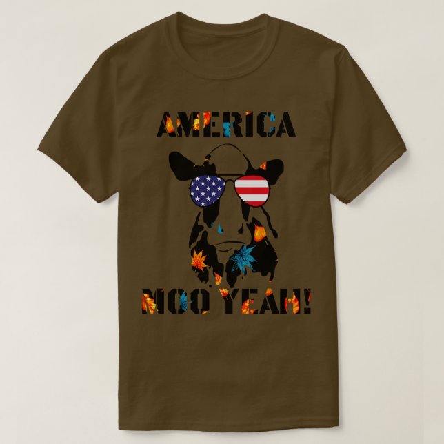 Camiseta America Moo, 4 De Julho (Frente do Design)