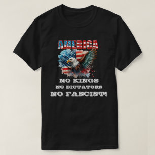CAMISETA AMÉRICA, NENHUM REI, NENHUM DITADOR, NENHUM FASCIS