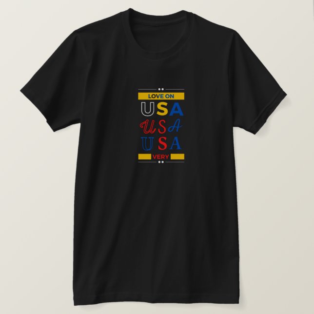 Camiseta América no coração (Frente do Design)