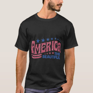 Camiseta América O Belo Retro Vintage Americano 4º O