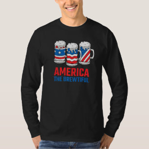 Camiseta América, o Breve Bandeira Americana de 4 de julho