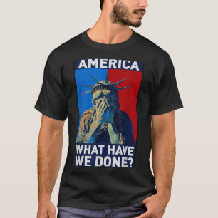 Camiseta América o que fizemos,estátua da liberdade, políti