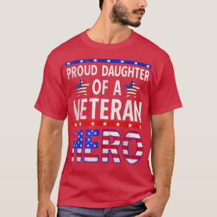 Camiseta América Orgulhosa Filha Herói Obrigados de Bandeir