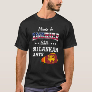 Camiseta América partes cingalesas Sri Lanka Mapa bandeira 