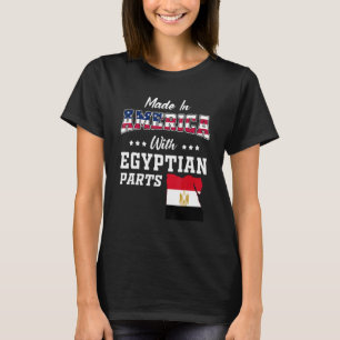 Camiseta América Partes Egípcias Egito Mapa EUA Bandeira An