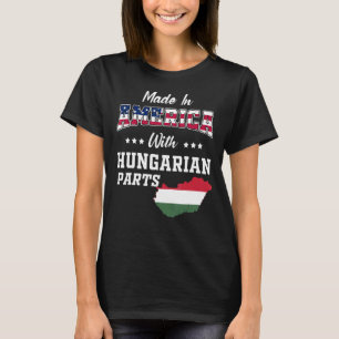 Camiseta América — Partes Húngaras — Mapa EUA — Bandeiras