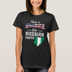 Camiseta América Partes Nigerianas Mapa Nigéria Mapa EUA Ba