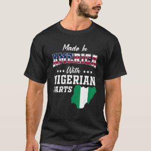 Camiseta América Partes Nigerianas Mapa Nigéria Mapa EUA Ba