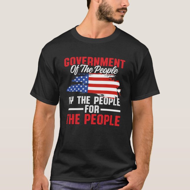 Camiseta America Patriotic  Government Of The People By The (Frente)