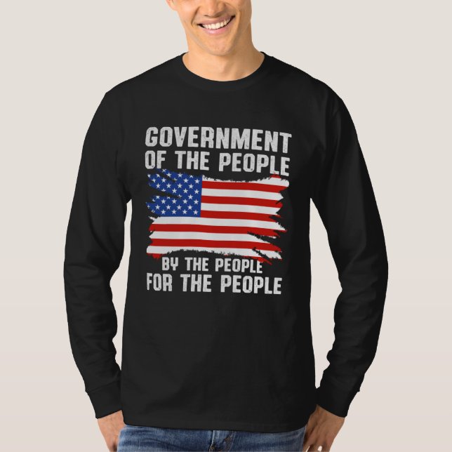 Camiseta America Patriotic  Government Of The People By The (Frente)