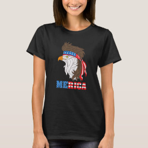 Camiseta América Patriótica Águia Balda com Mulle 4 de julh