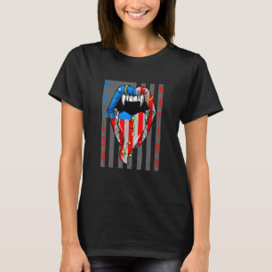 Camiseta América Patriótica Bravo Nação de Ballsy Moderna G