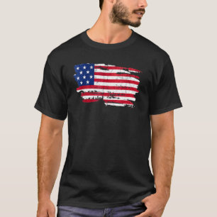 Camiseta América Patriótica Sinalizador Feliz 4 De Julho In