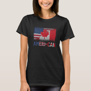 Camiseta América pode nos ensinar América Canadá bandeira c