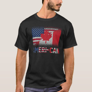 Camiseta América pode nos ensinar América Canadá bandeira c