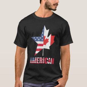 Camiseta América pode nos EUA Bandeira do Canadá Viagem de