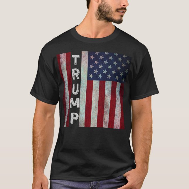 Camiseta América Primeiro com Trump (Frente)
