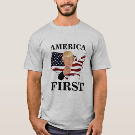 Camiseta América Primeiro: Donald Trump