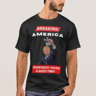 Camiseta América Quebrada Anti-Trump Tarifas Fora 2025