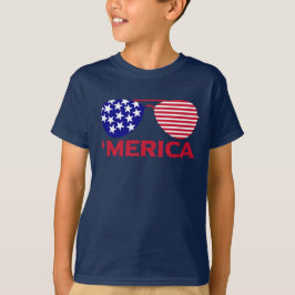 Camiseta América Red White — Óculos de sol azuis