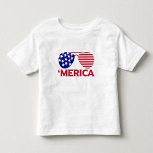 Camiseta América Red White — Óculos de sol azuis