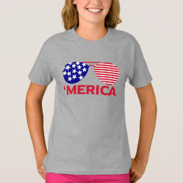 Camiseta América Red White — Óculos de sol azuis